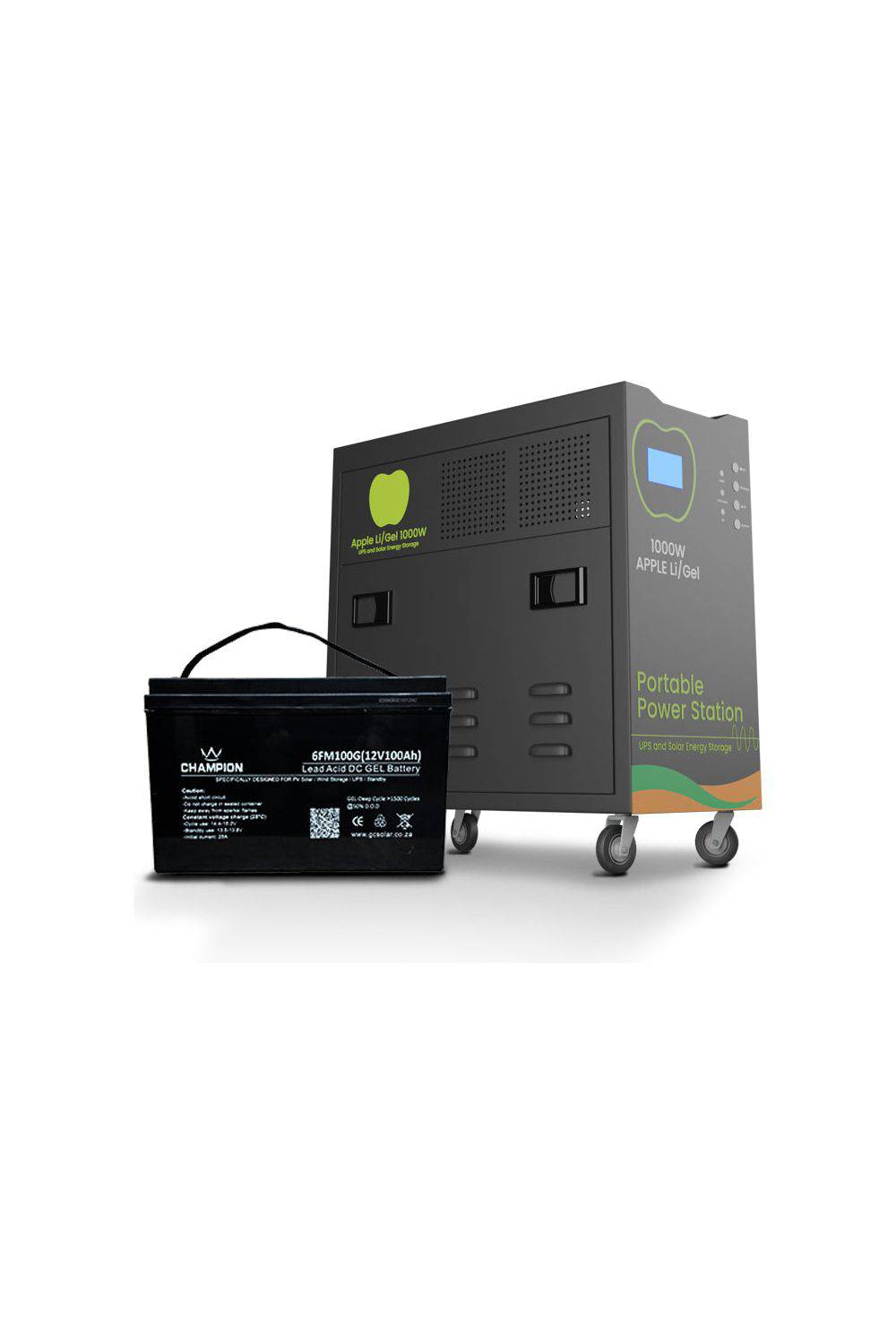 Apple portable power solution 1000w+100ah gel - Elite Renewable Solutions