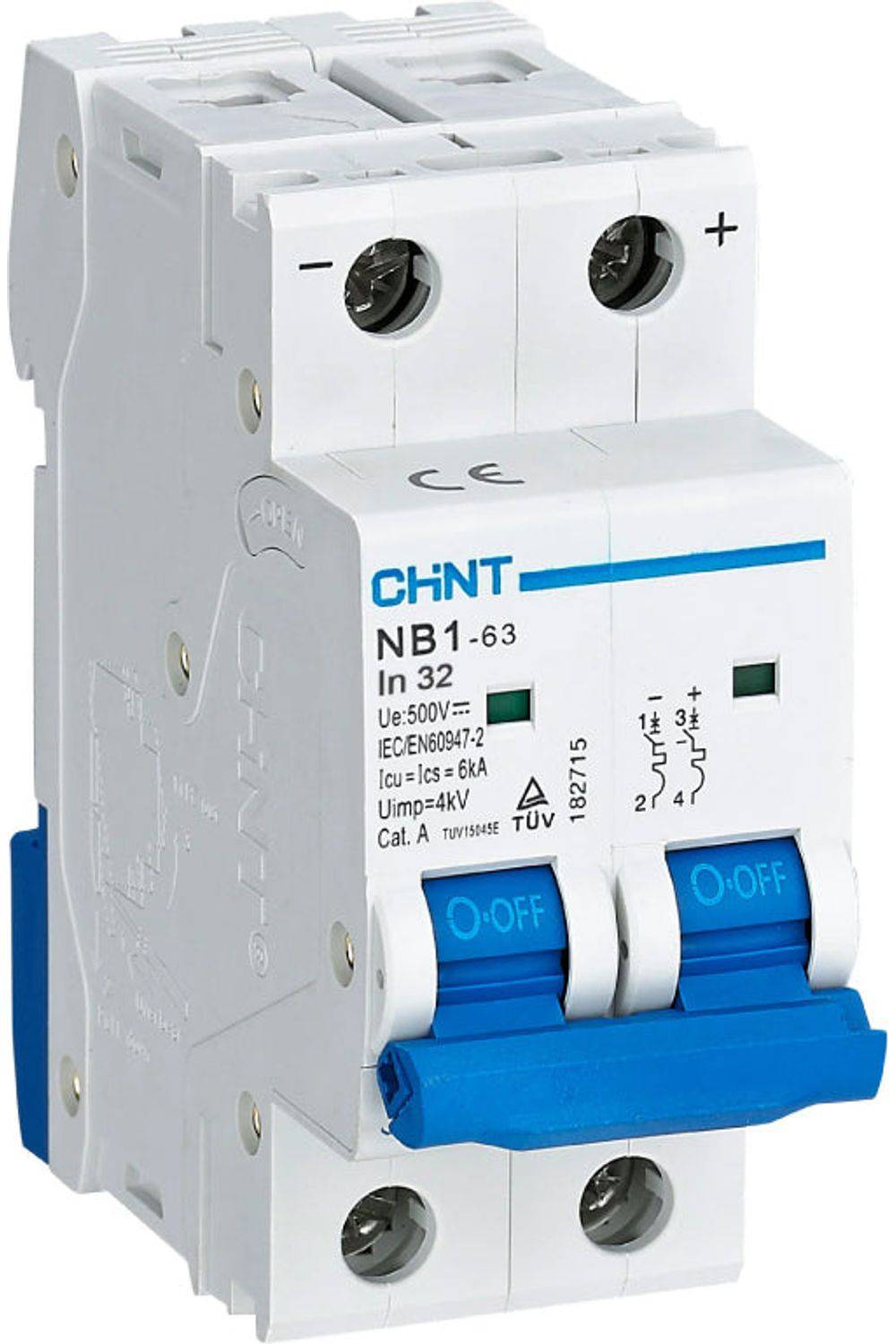 Chint 3kA 2P 63A circuit breaker c-curve - Elite Renewable Solutions