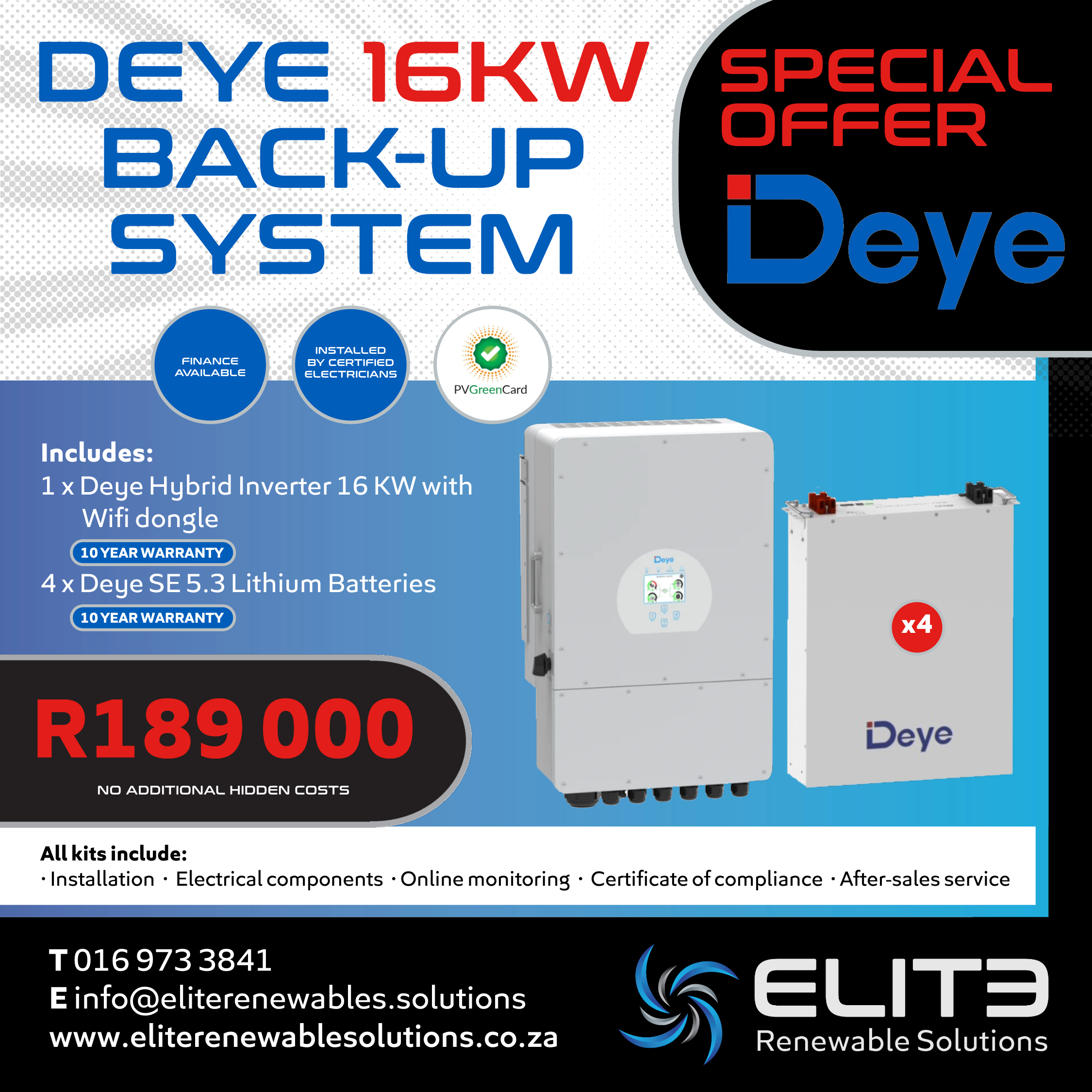 Deye 16Kw Back-Up System - Elite Renewable Solutions