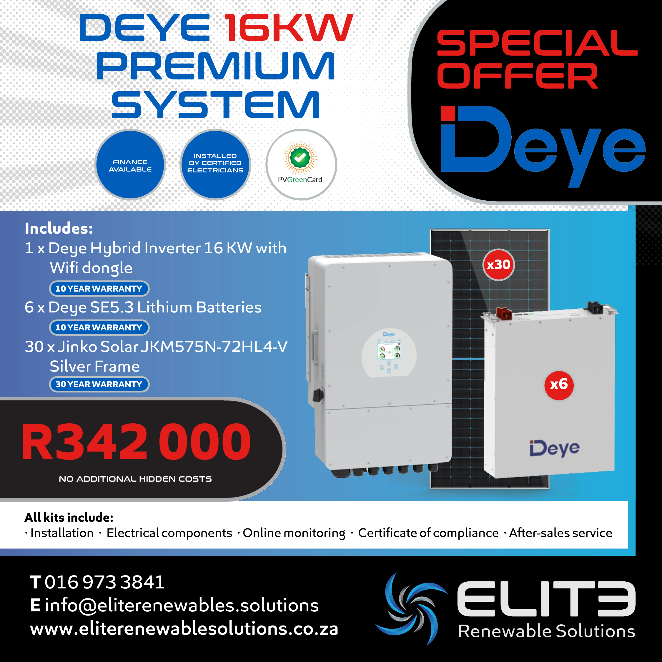 Deye 16Kw Premium System - Elite Renewable Solutions