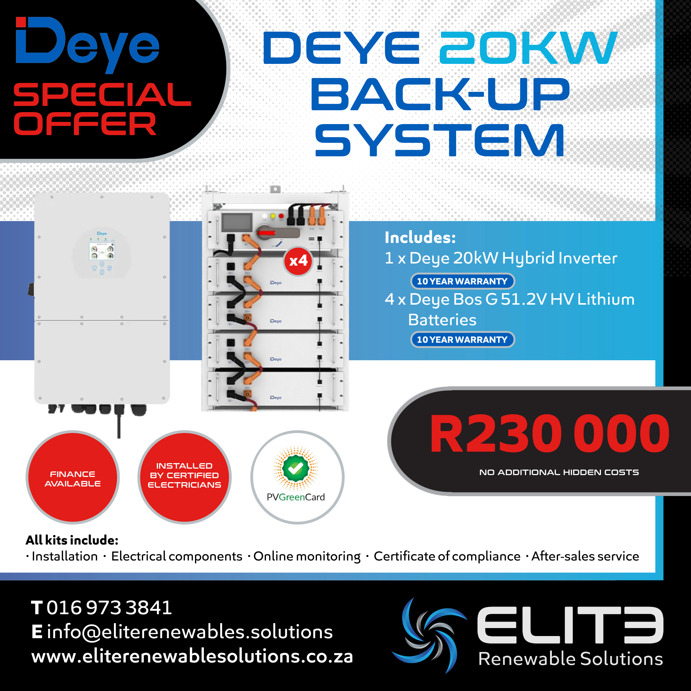Deye 20Kw Back-Up System - Elite Renewable Solutions