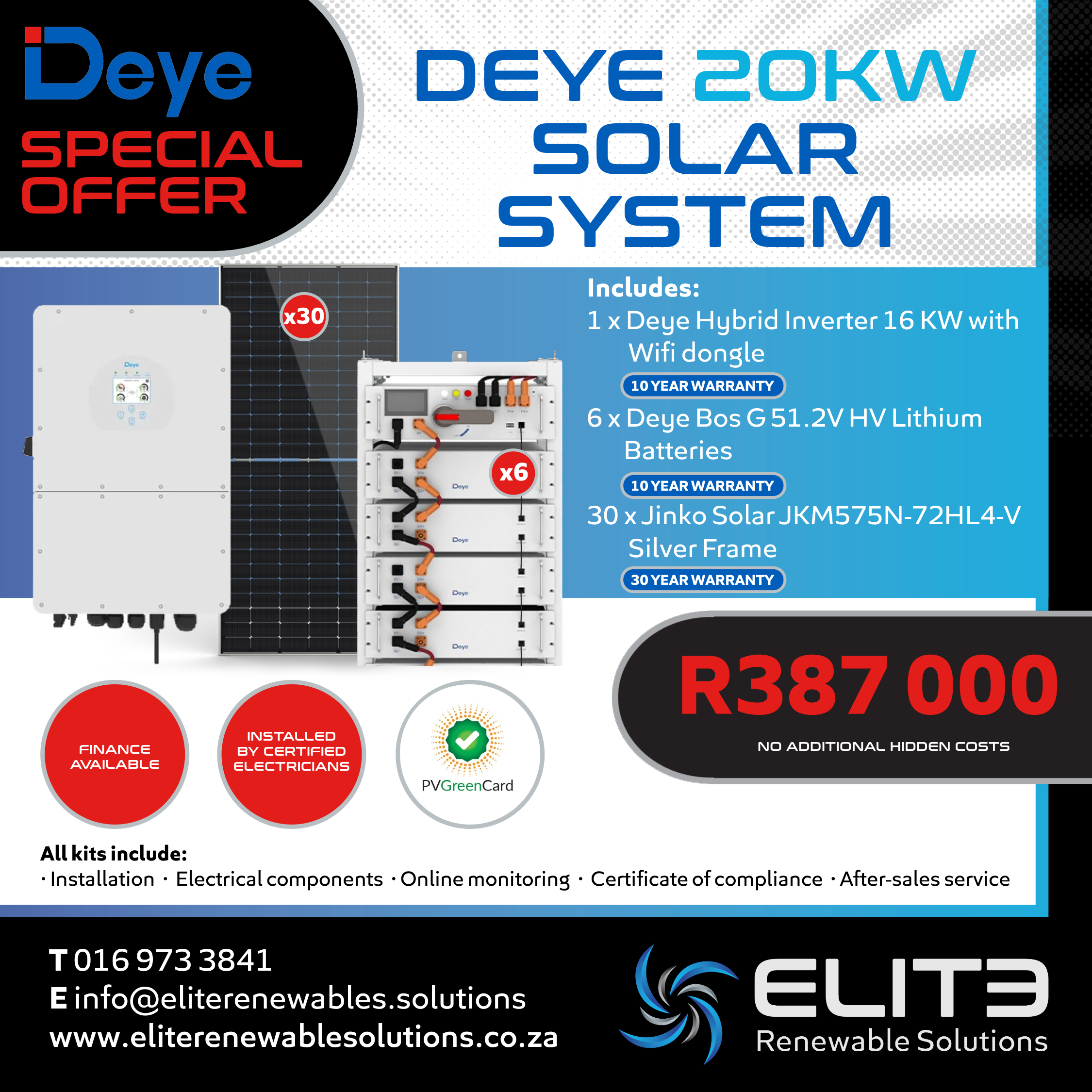 Deye 20Kw Solar System - Elite Renewable Solutions