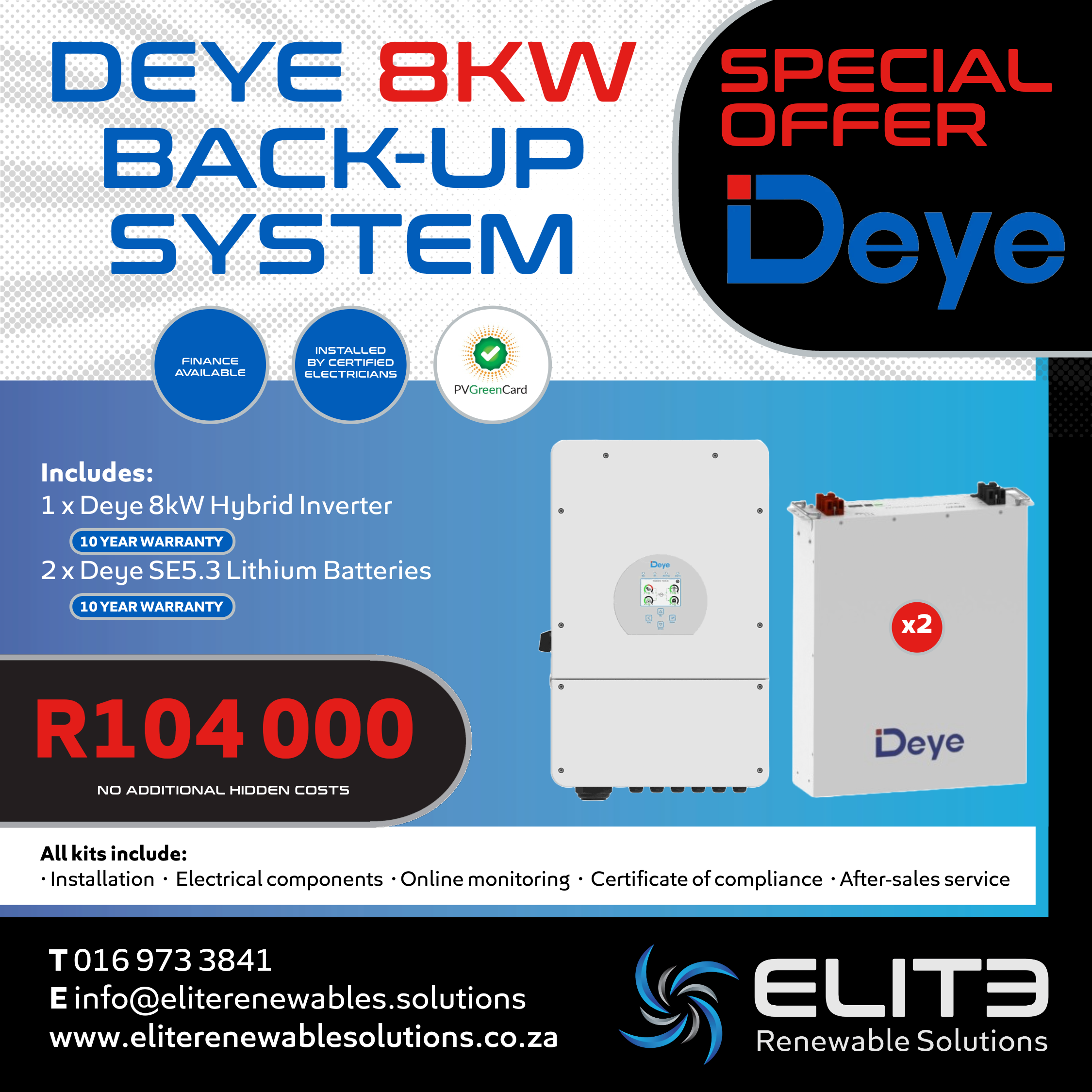 Deye 8Kw Back-Up System - Elite Renewable Solutions