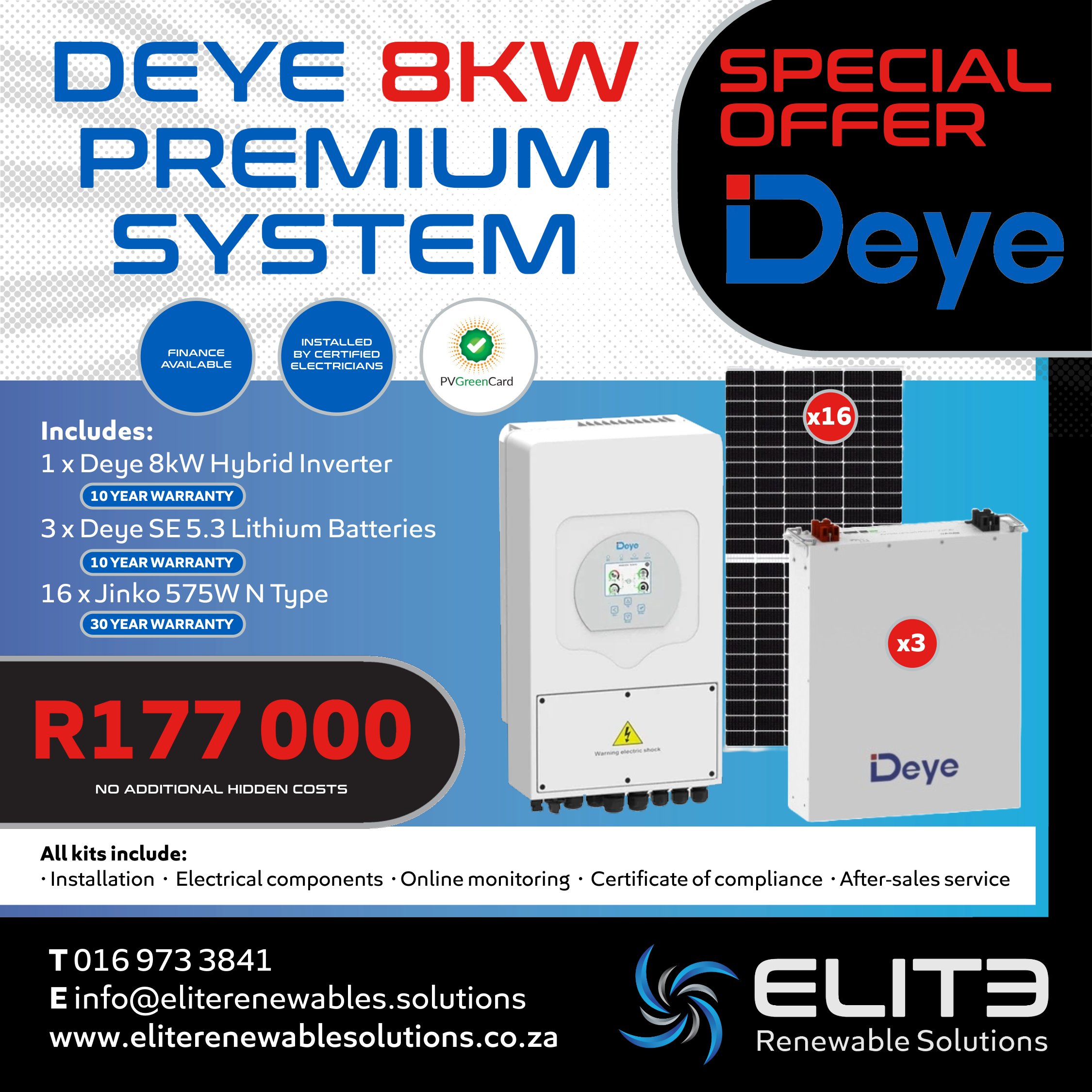 Deye 8Kw Premium System - Elite Renewable Solutions