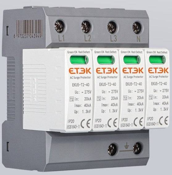 Etek AC 3P+N Surge Protection Device Type T2 275V 40KA - Elite Renewable Solutions