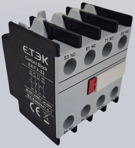 Etek Auxiliary Contacts for EKC1 Contactors 2NO+2NC - Elite Renewable Solutions