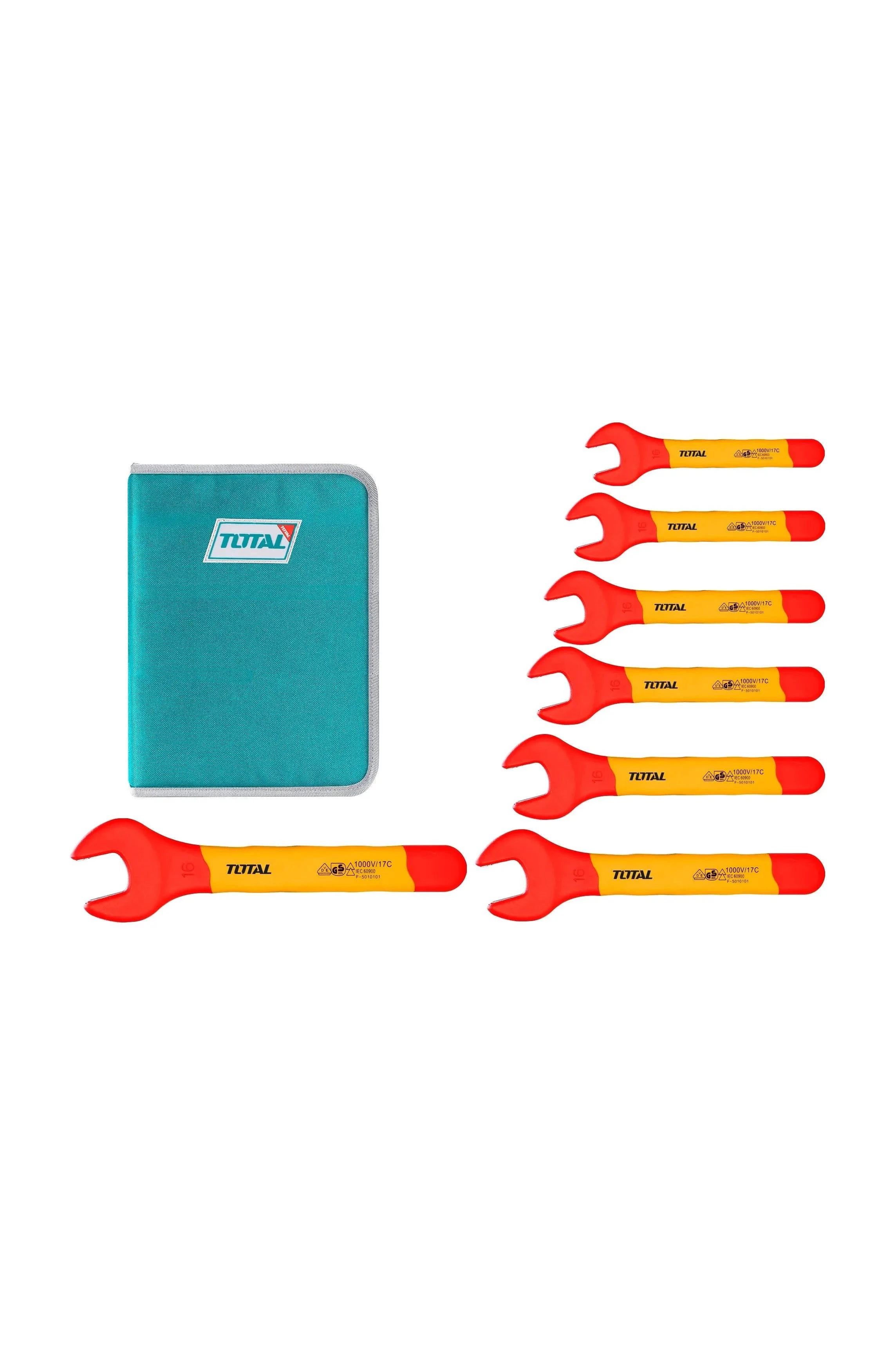 TOTAL INSULATED OPEN END SPANNER SET 7 PIECES - Elite Renewable Solutions