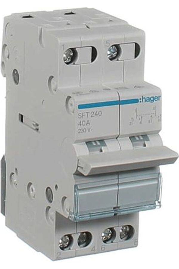 Hager 40A Changeover 2Pole - Elite Renewable Solutions